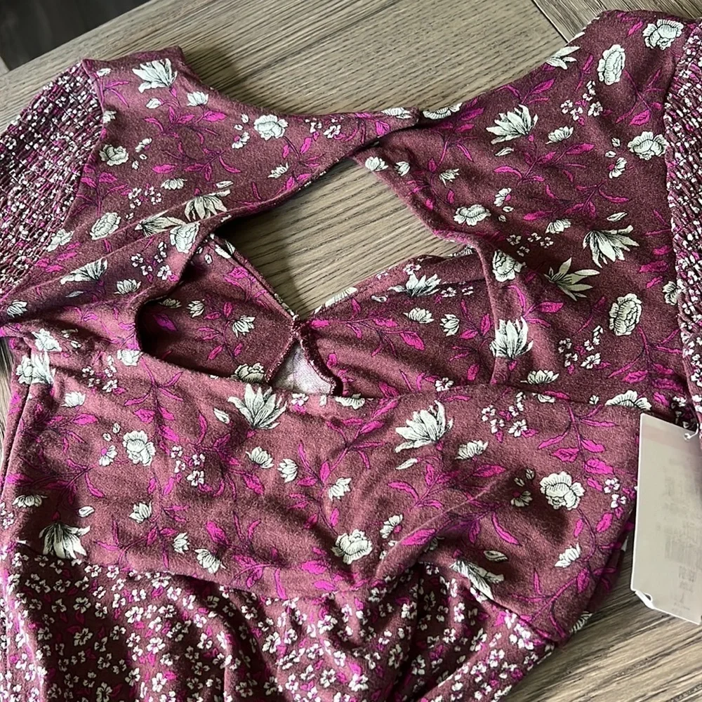 Free People love story maxi dress in winter mixed floral SXS 198$ - Picture 13 of 15